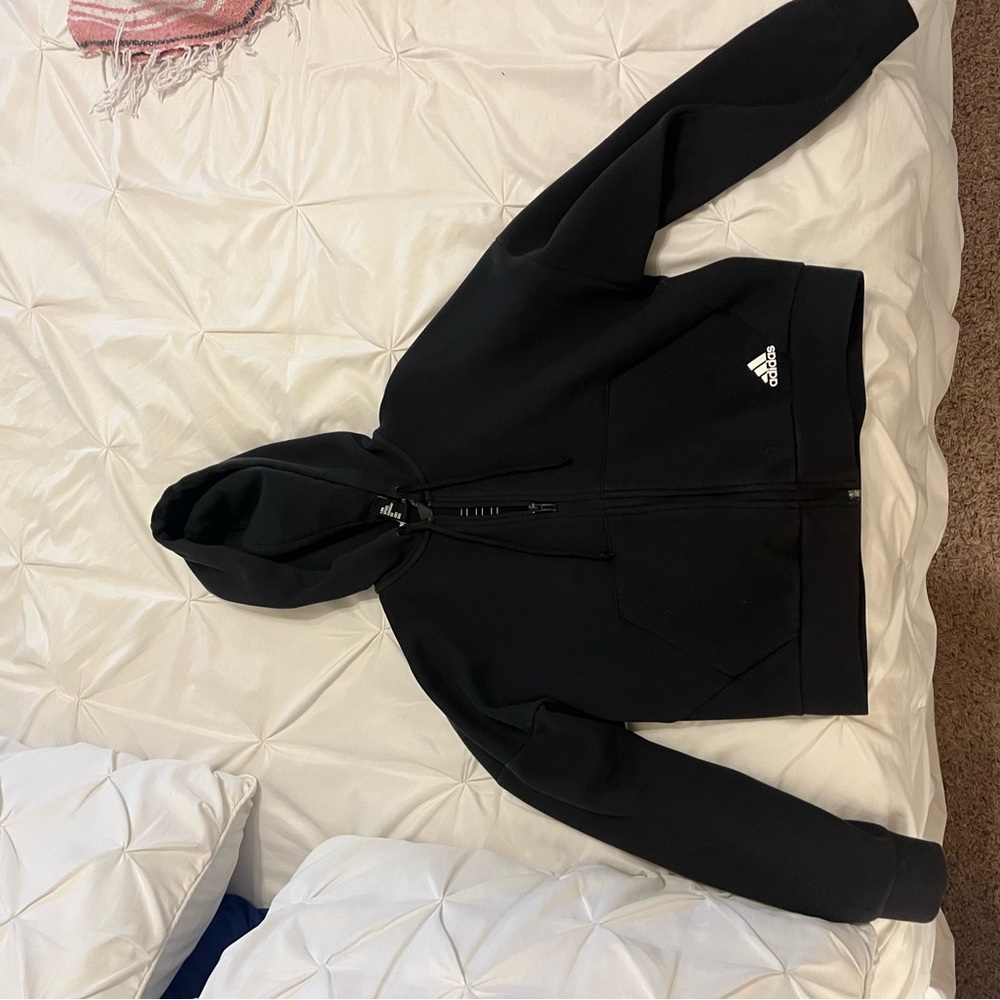 adidas cropped zip up jacket